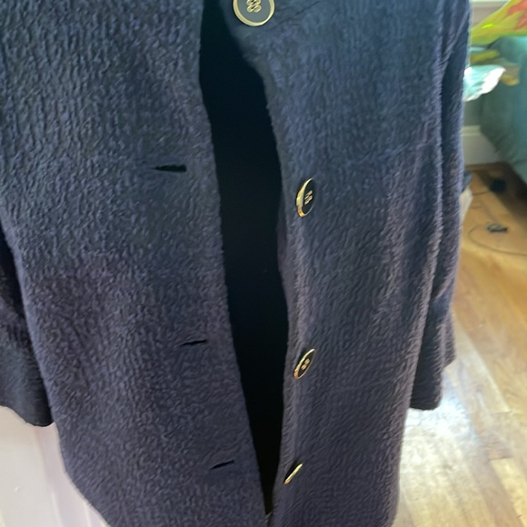 J. McLaughlin NWT Women's Black PRIMA 3/4 Sleeve Link Stitch Cardigan, Small - Picture 3 of 6